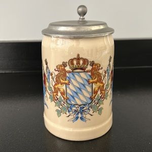 Bavarian Lidded Coat of Arms Flag beer mug.